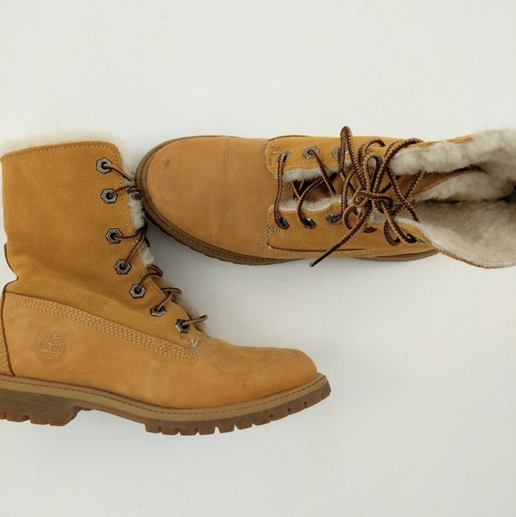 Timberland | Natural Authentic Shearling Fold Down - Picture 3 of 8